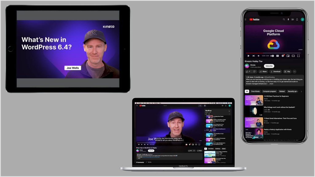 Screenshots: Kinsta Youtube Channel