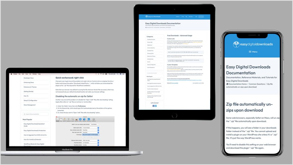 Screenshots: EDD Documentation 1